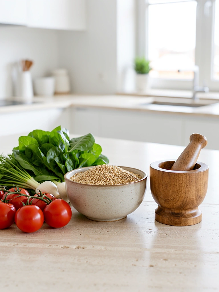 Frische gesunde Zutaten für die Ernährungsplanung